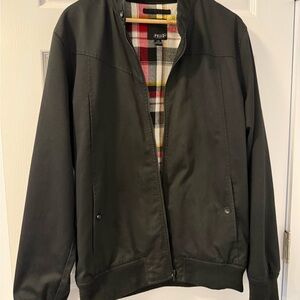Volcom Black Bomber Jacket with Plaid Lining